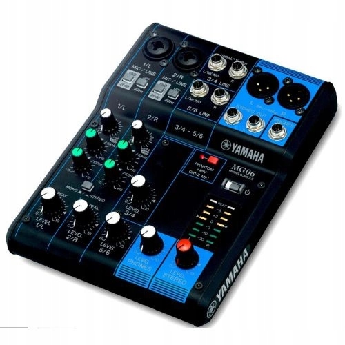 Mixovacia Konzola Yamaha MG06 2 Vstupy MIC Xlr