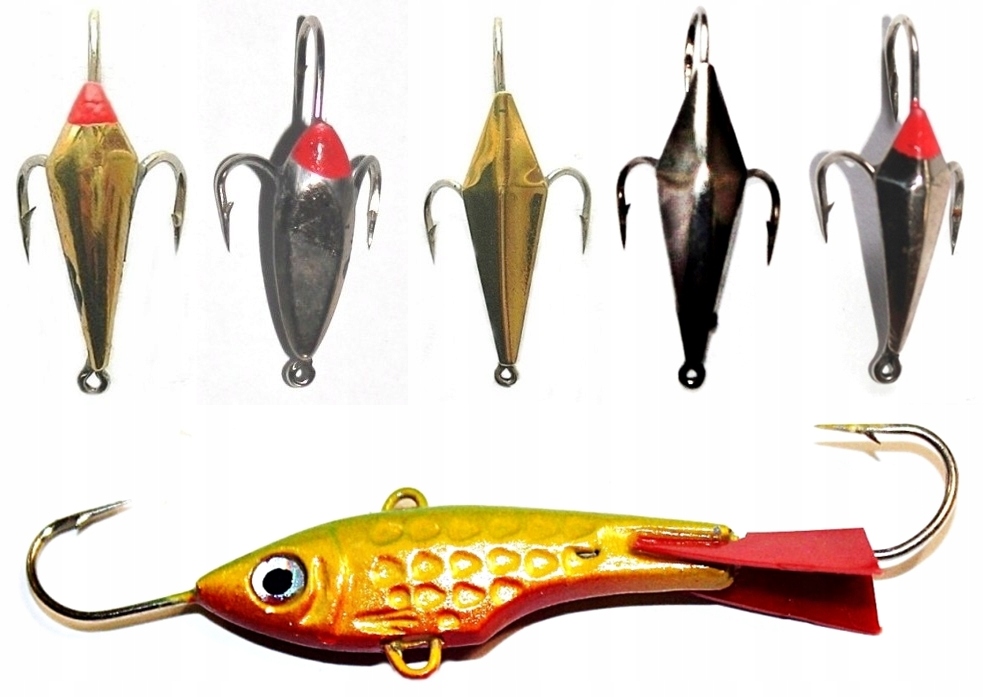 15 x MORMYSZKA + WĘDKA PODLODOWA + KOŁOWROTEK + STOJAK + OSPRZĘT - ZIMA 3. Model ZESTAW