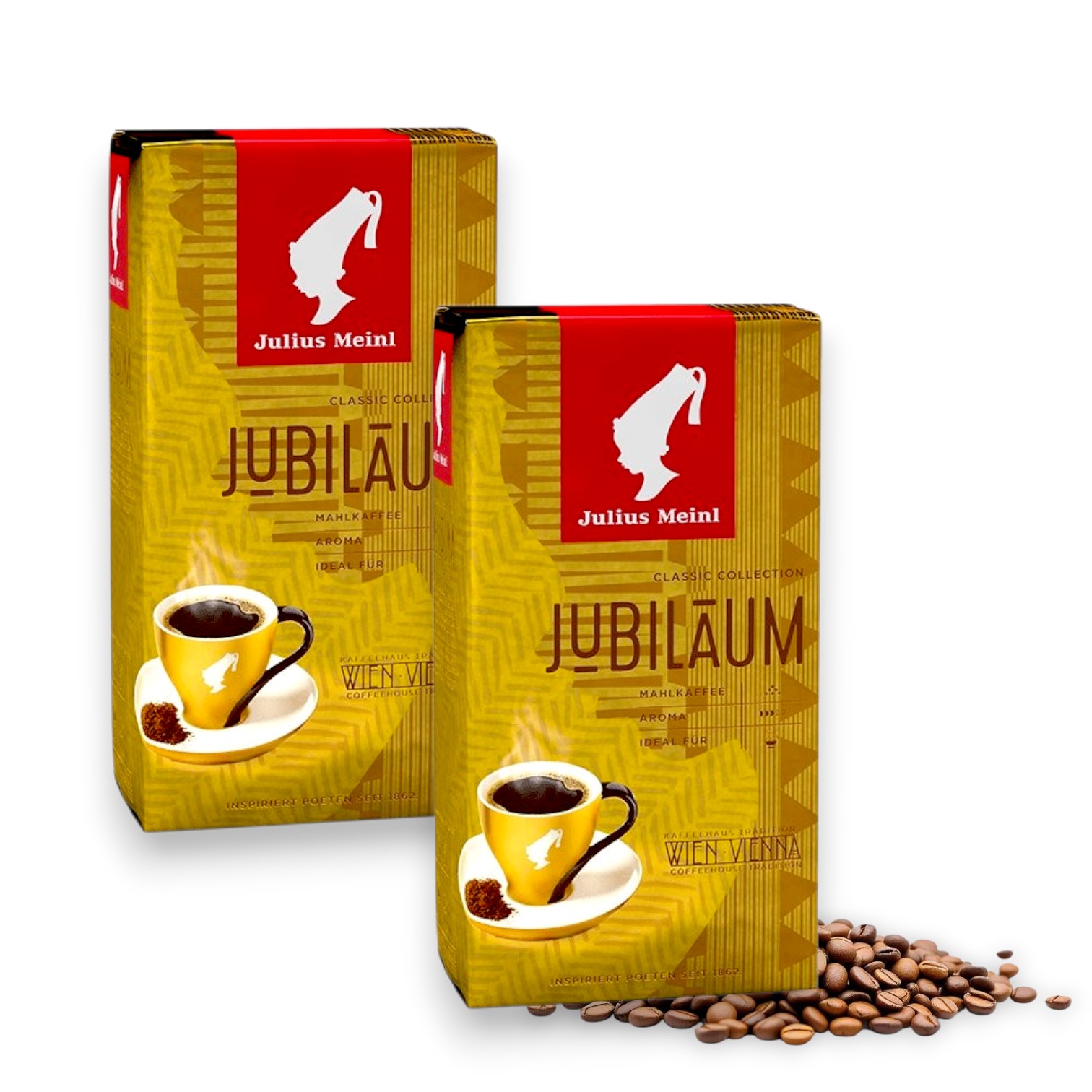 Levně Set 2 ks: Julius Meinl Jubilaum 500 g Zrnková Káva Vídeňská