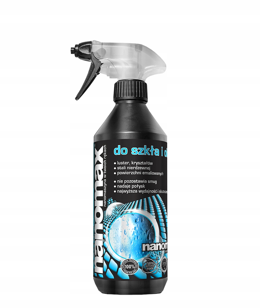 

Nanomax Płyn Do Mycia Szkła Okien Szyb Luster 0,5L