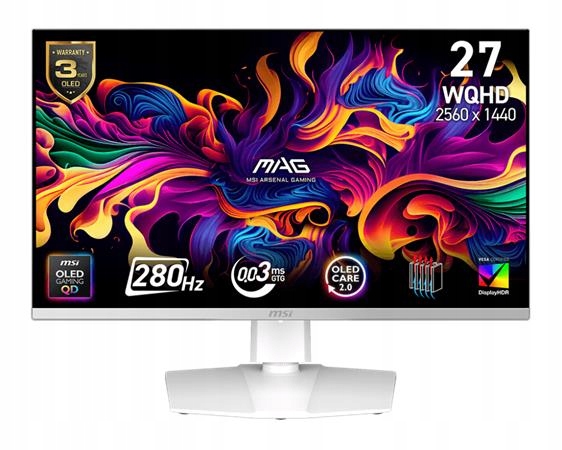 Msi Mag 272QPW Qd-oled X28 gaming monitor 26,5" QD-OLED/2560x1440 (WQHD)/28