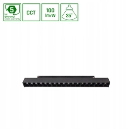 System Shift Cct – Grid M lineárne svietidlo 17W 40ST, Čierne, Cct Switch