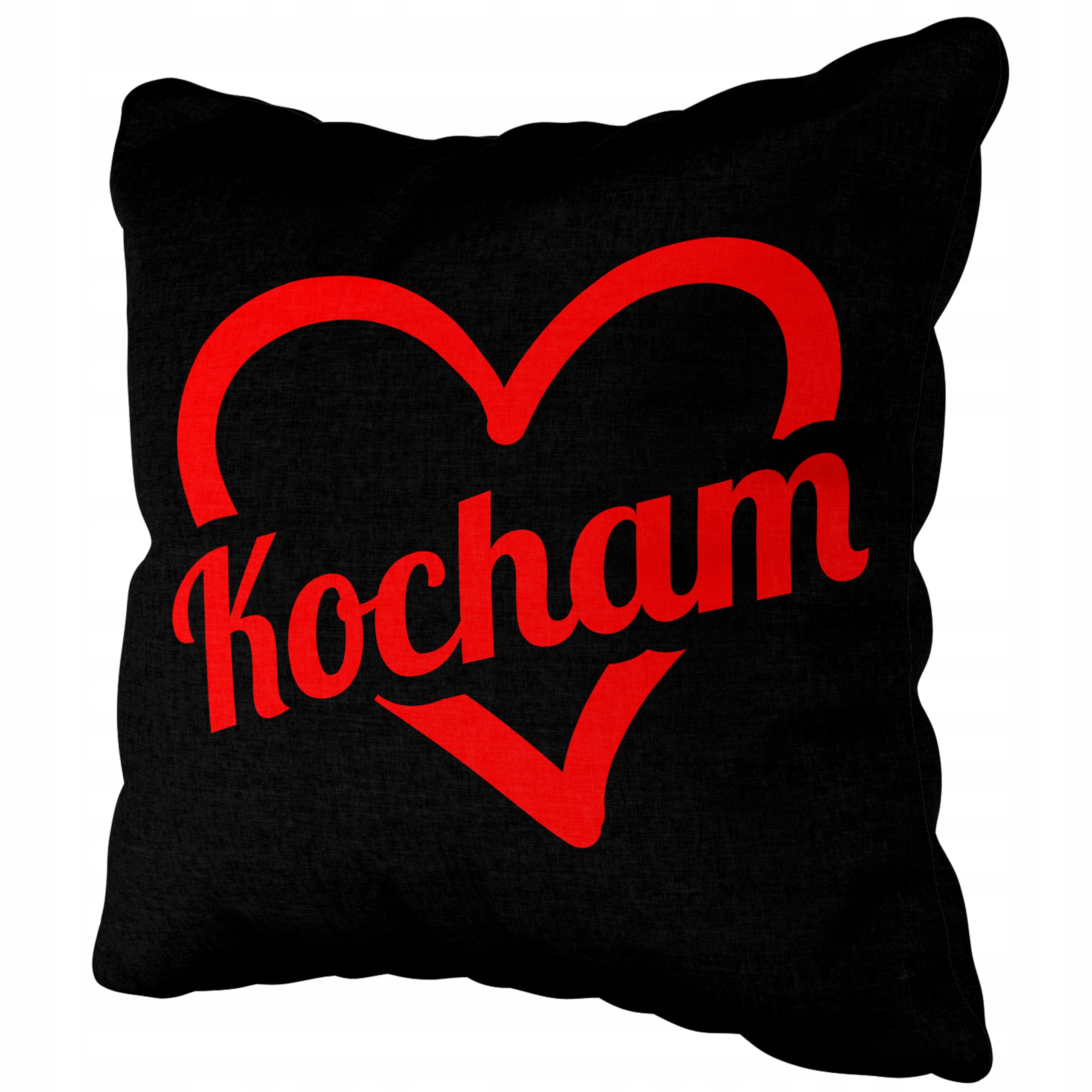 Poduszka|Poszewka WALENTYNKI 40x40|2 STRONY|CZERŃ