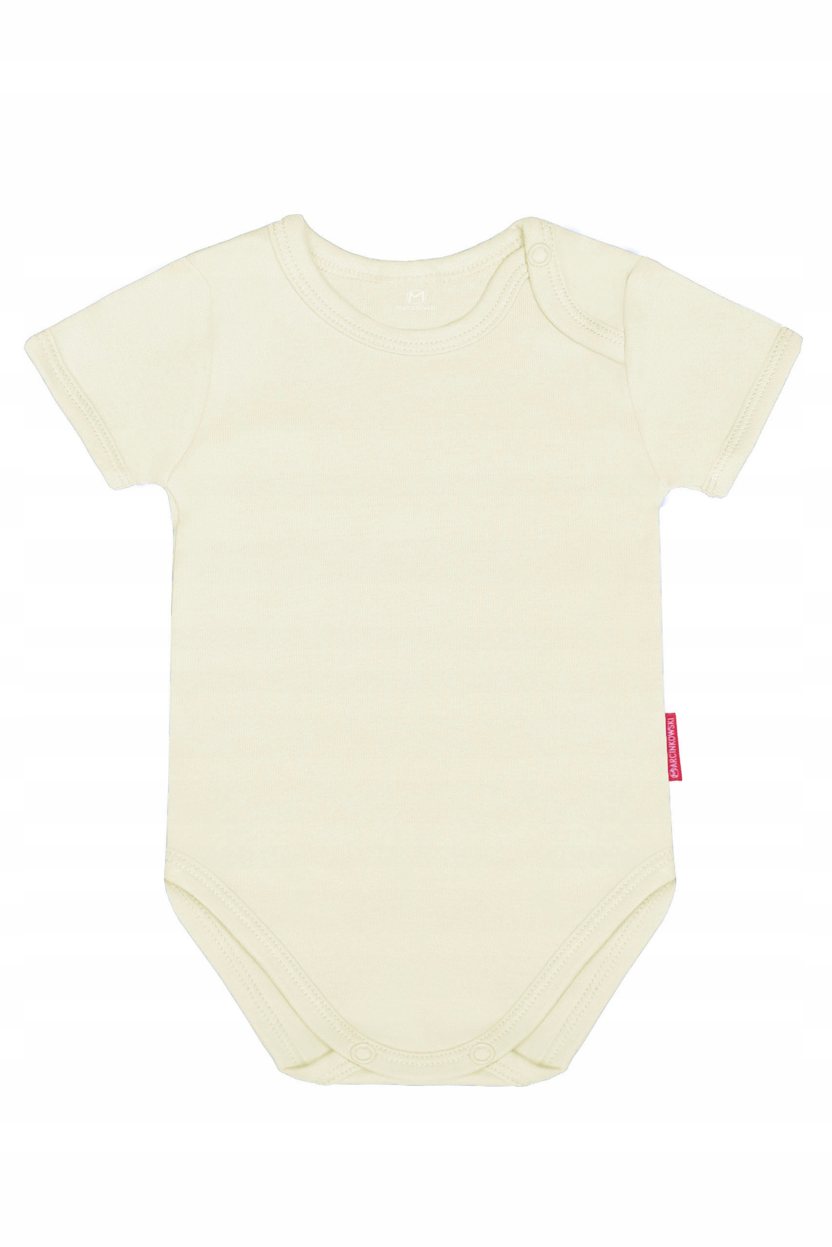 

Body Krótki Rękaw Gładkie 100%BAWEŁNA Ecri 122 CM
