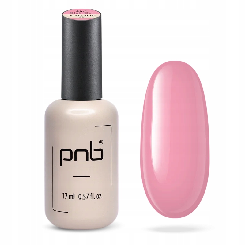Baza Hybrydowa do paznokci BIAB Gel 4 w 1 UV/LED PNB Dusty Rose 08 17 ml