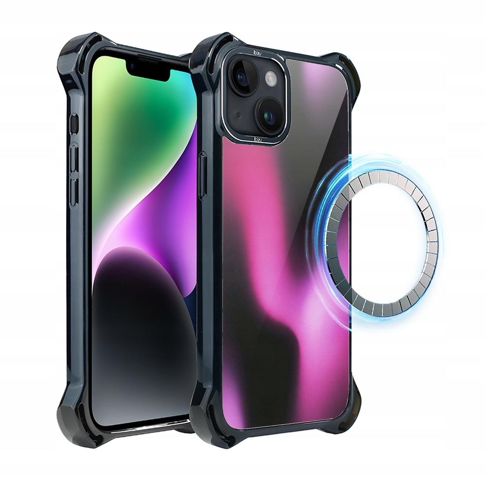 Pouzdro Ibizu DropGuard Ultra pro iPhone 14 Plus s MagSafe, purpurová barva