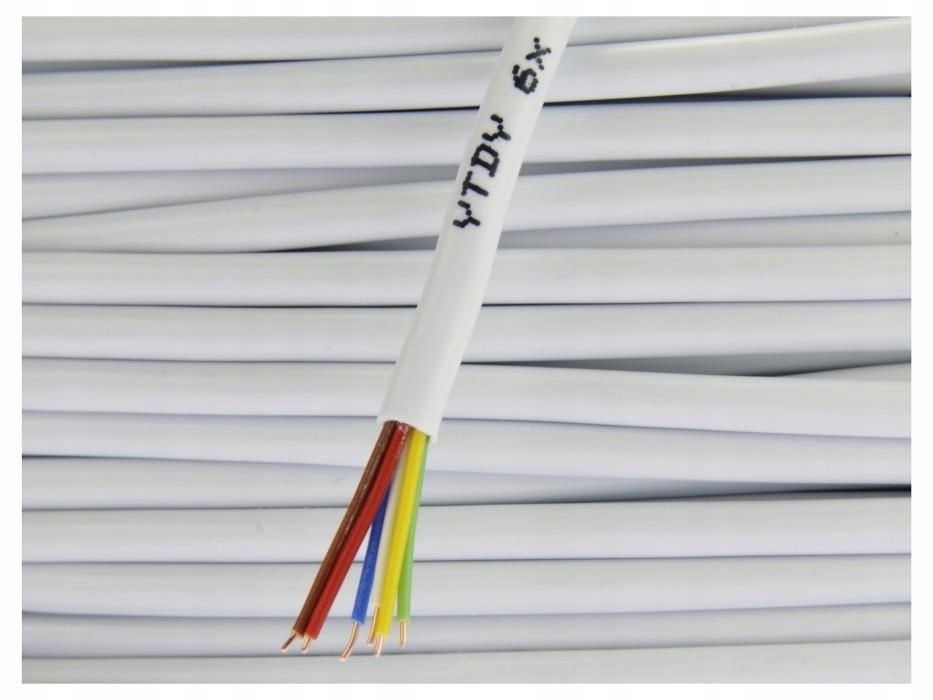 Przewód Kabel Domofon Alarm Sterowanie Ytdy 6 6x0,5 Mercor 100M Miedź Drut