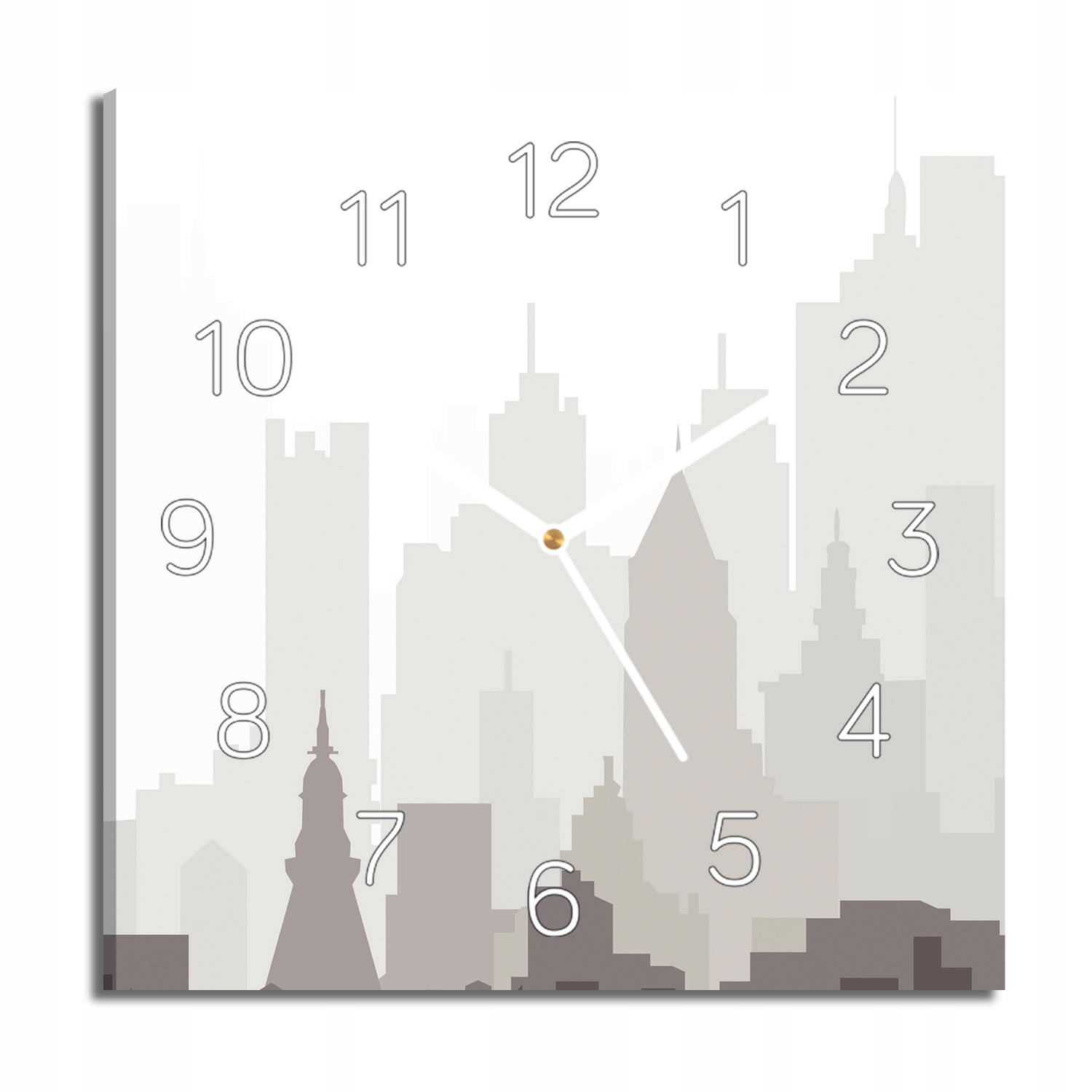 hodiny canvas Mrakodrapy grafika s fotografií 30x30 tichý