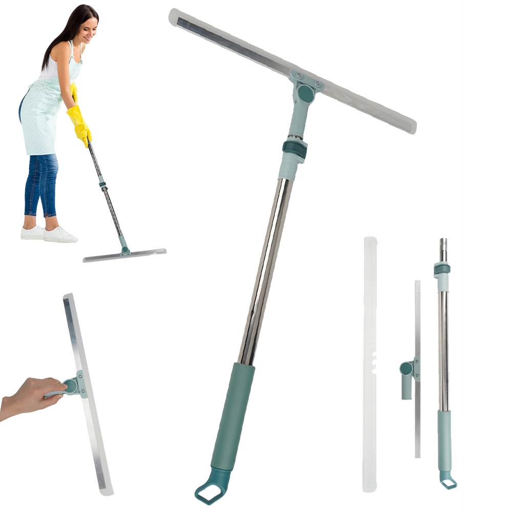 Levně Škrabka Na Podlahy A Sklo 122 CM Silikonová S Nastavitelnou Násadou