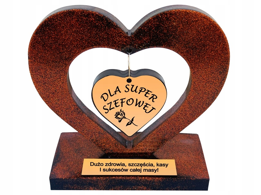 Statuetka Serce Dla Szefowej z Grawerem Życzenia