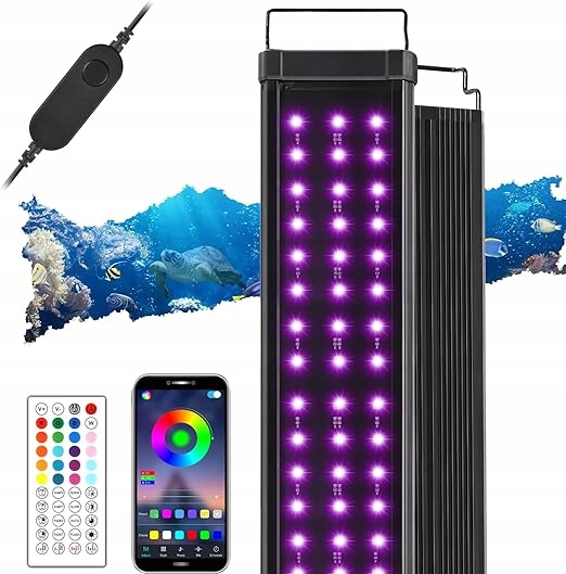 Lampa Led do akwarium 8W 90–110 cm Rgb – sterowanie aplikacją, z timerem