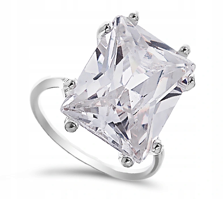 

Pierścionek Srebrny Duża Cyrkonia SREBRO925 ROZ.21