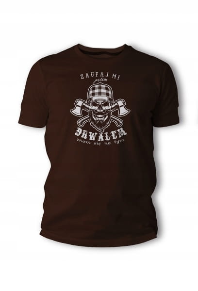 Koszulka Męska T-shirt TigerWood Drwal L Brązowa