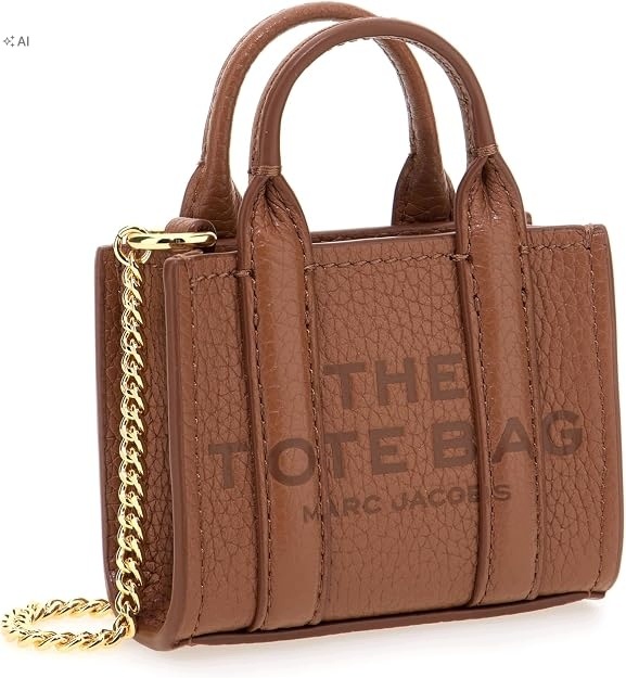 Marc Jacobs Hnědá Kabelka Mini The Tote Bag Z Kůže 10x9x3 6OA