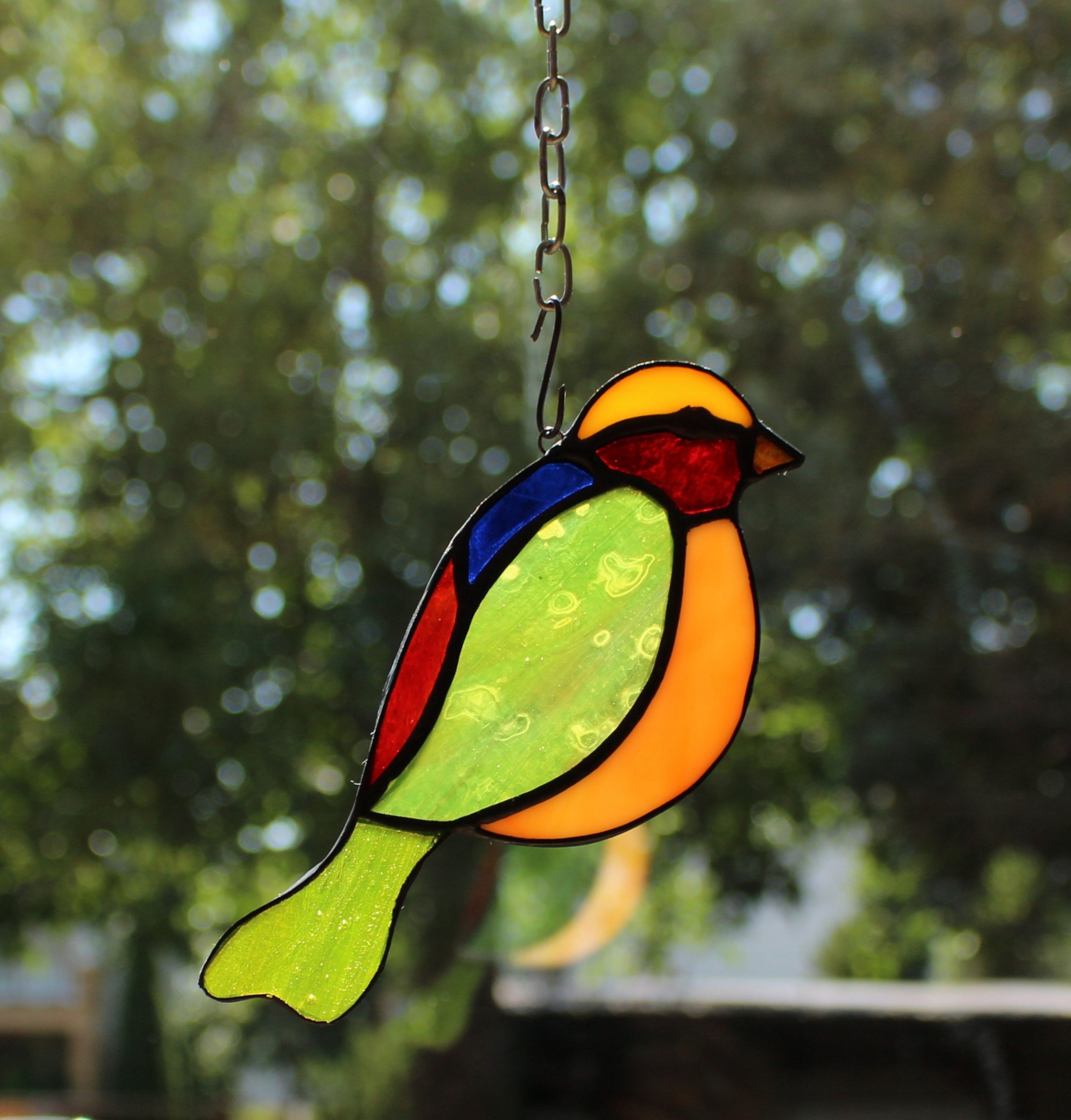 Ptaszek witrażowy, kolorowy ptak, szklany ptak, ptak na okno 5 Kod producenta pt2