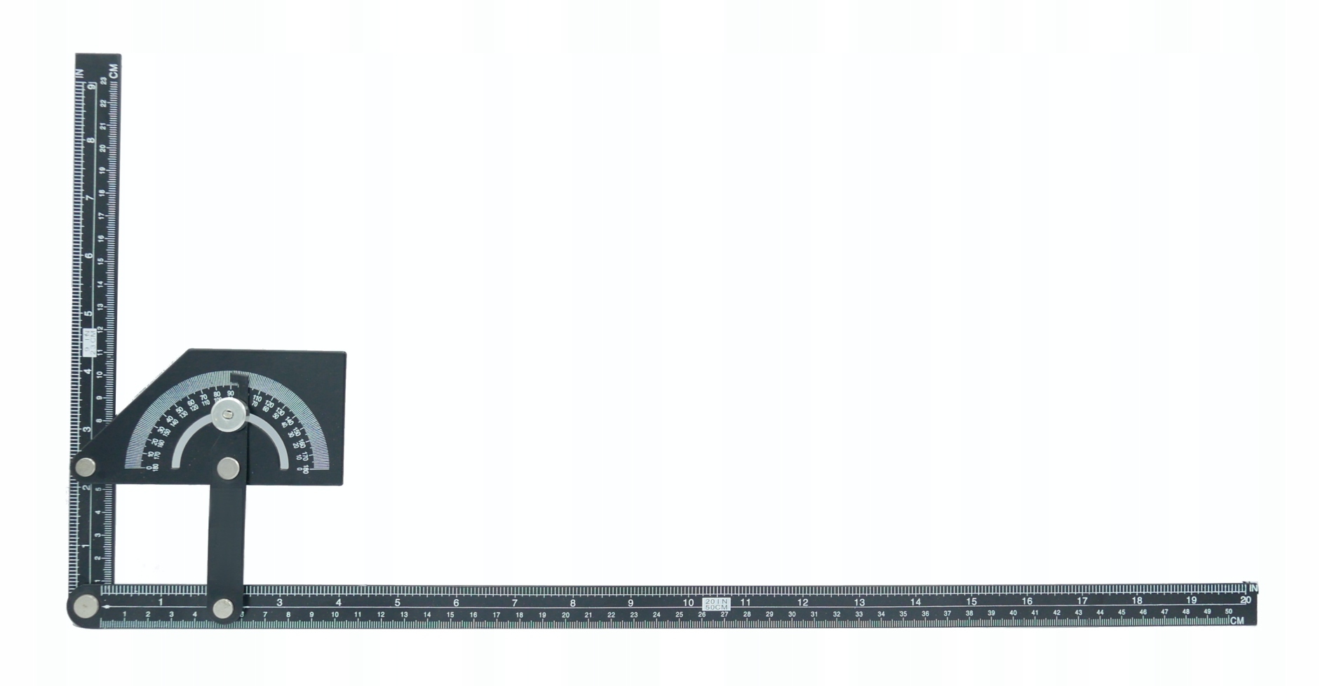 

Kątownik Nastawny Z Kątomierzem 180° 230 x 500 mm