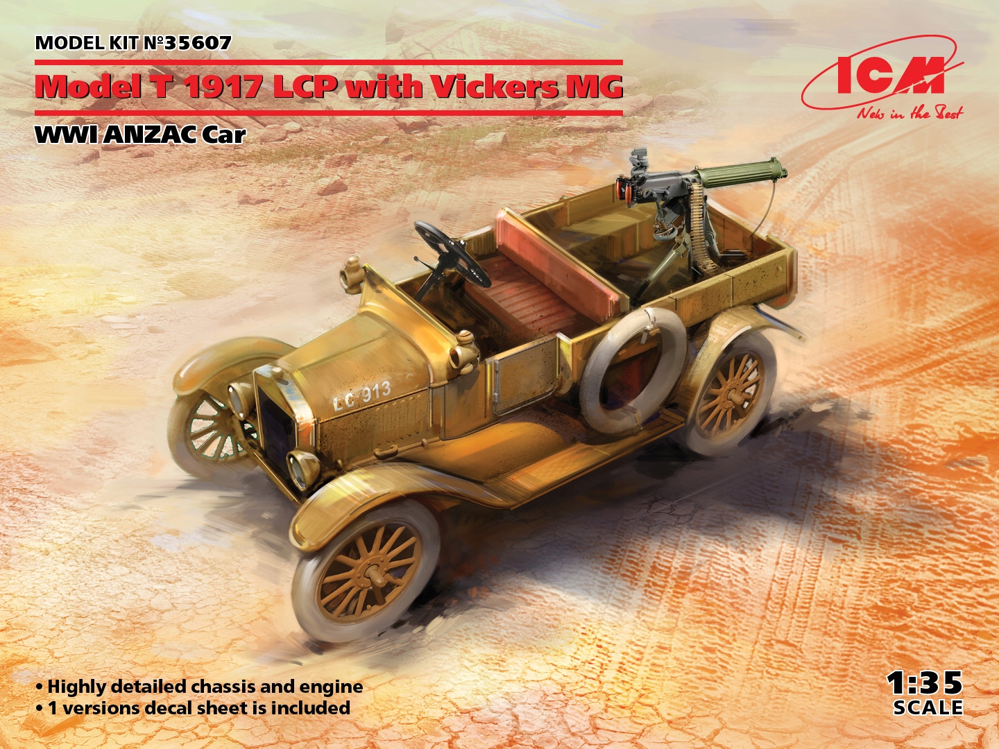ICM 35607 Ford Model T 1917 Lcp Model 1:35 1/35