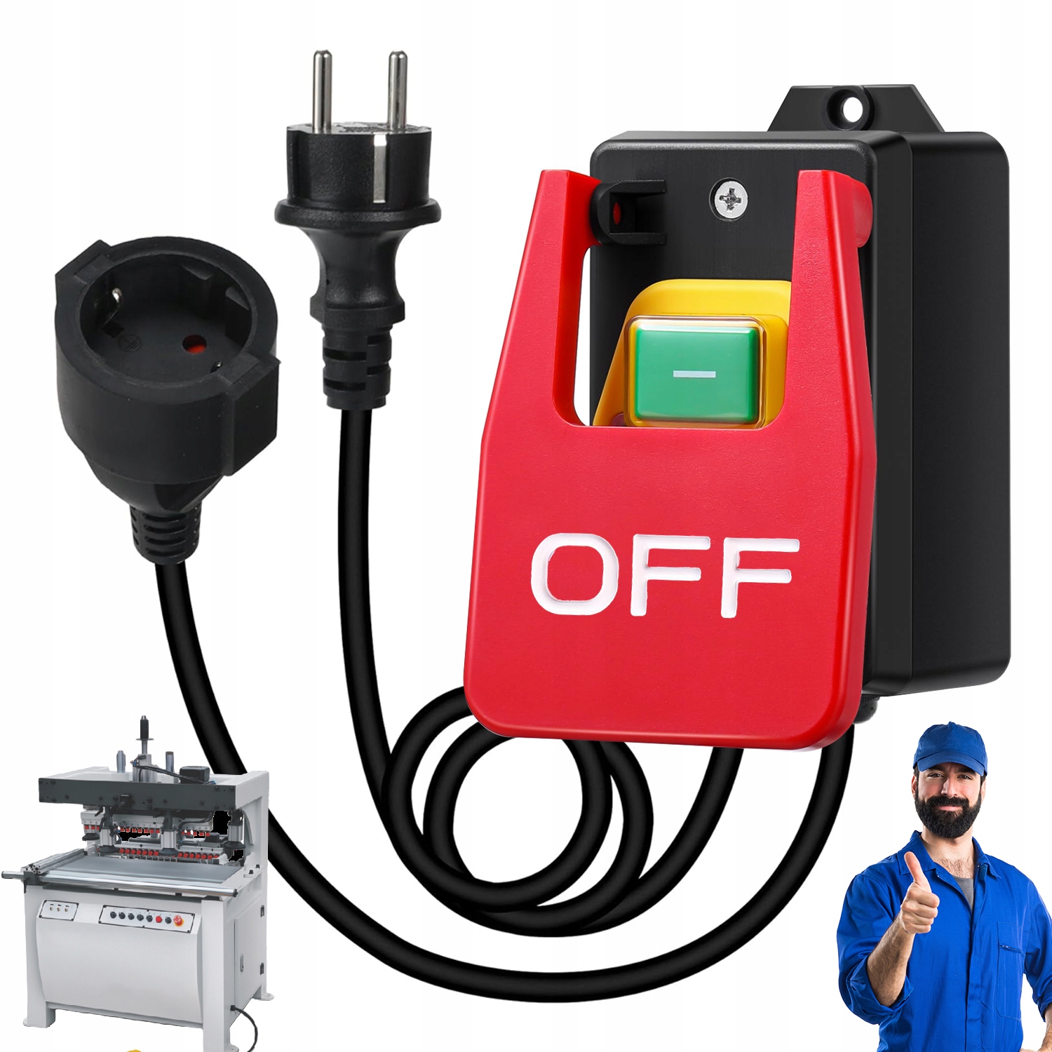 Magnetický Vypínač Nouzového Vypínače Stroje Velký Panel 250V 16A