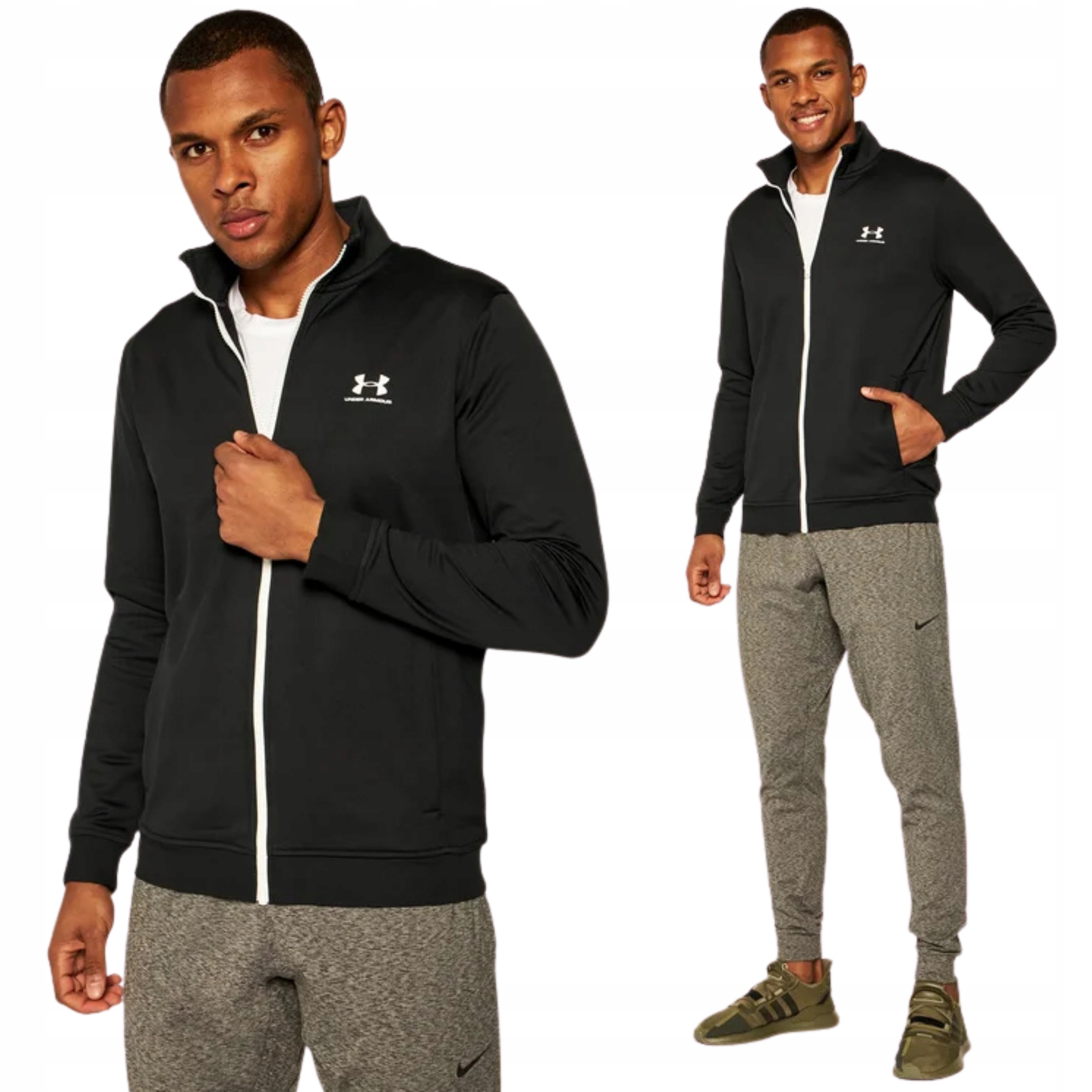 Under Armour Bluza Dresowa Tricot Jacket Na Zamek Rozpinana Czarna L