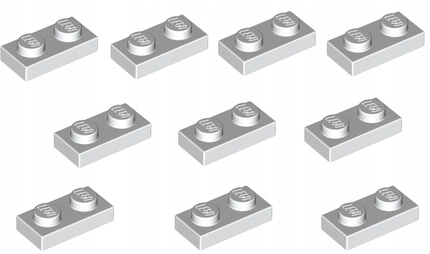 

Lego Płytka 1x2 biały 302301 3023 -10 szt