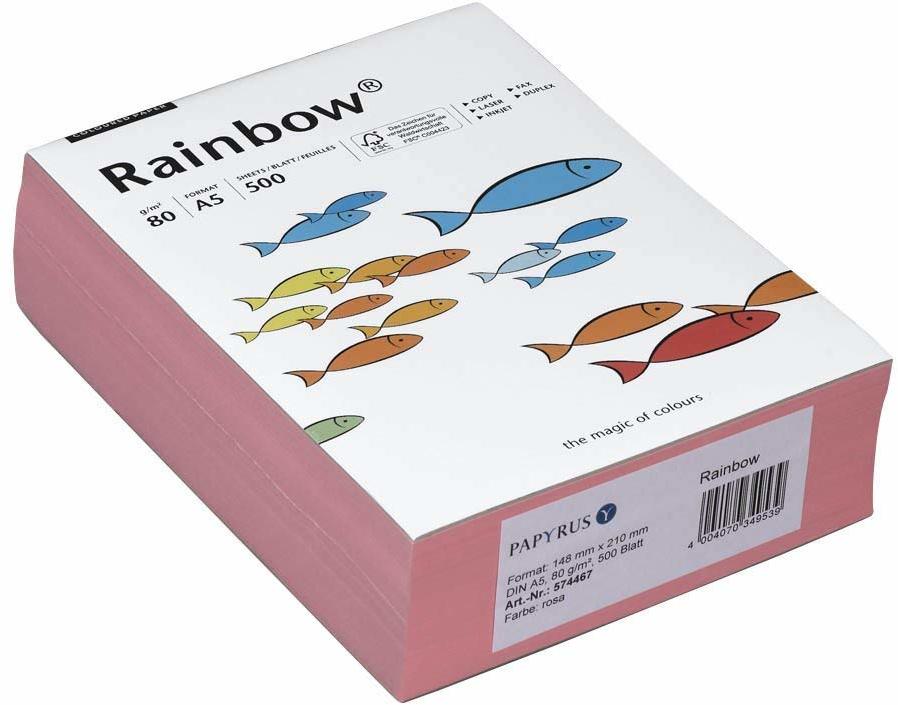 

Papier kolorowy Rainbow A5 80g 500k różowy (R55)