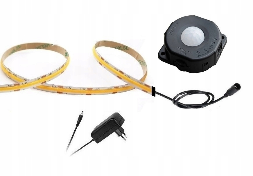 TAŚMA COB LED 12V 960 DIÓD 3M CZUJNIK RUCHU PIR B