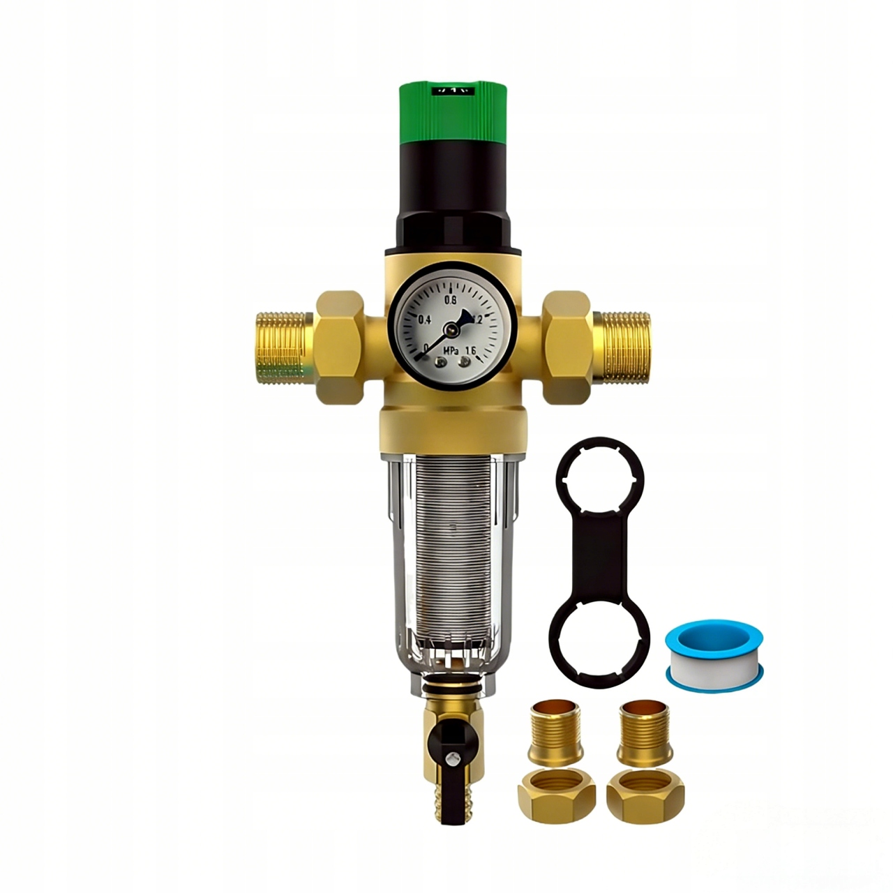 X-home Reduktor Tlaku Vody 3/4" Samočistící Filtr Ocel