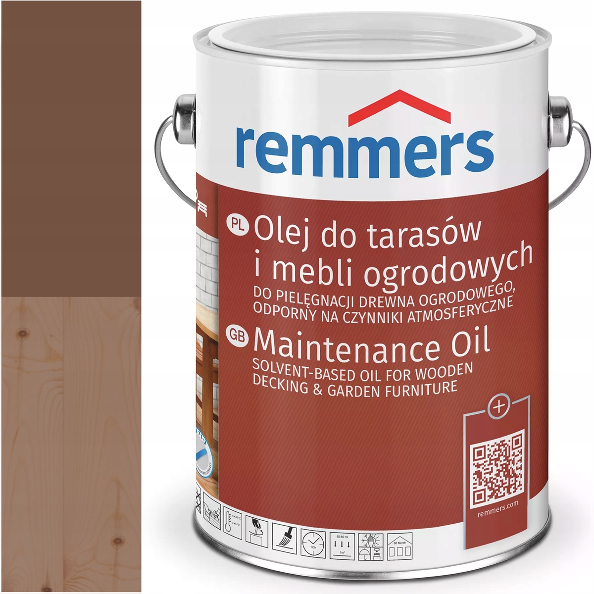 Remmers Pflege-ol olej na terasové desky Ral 8007 Bronz Jeleni 2,5L