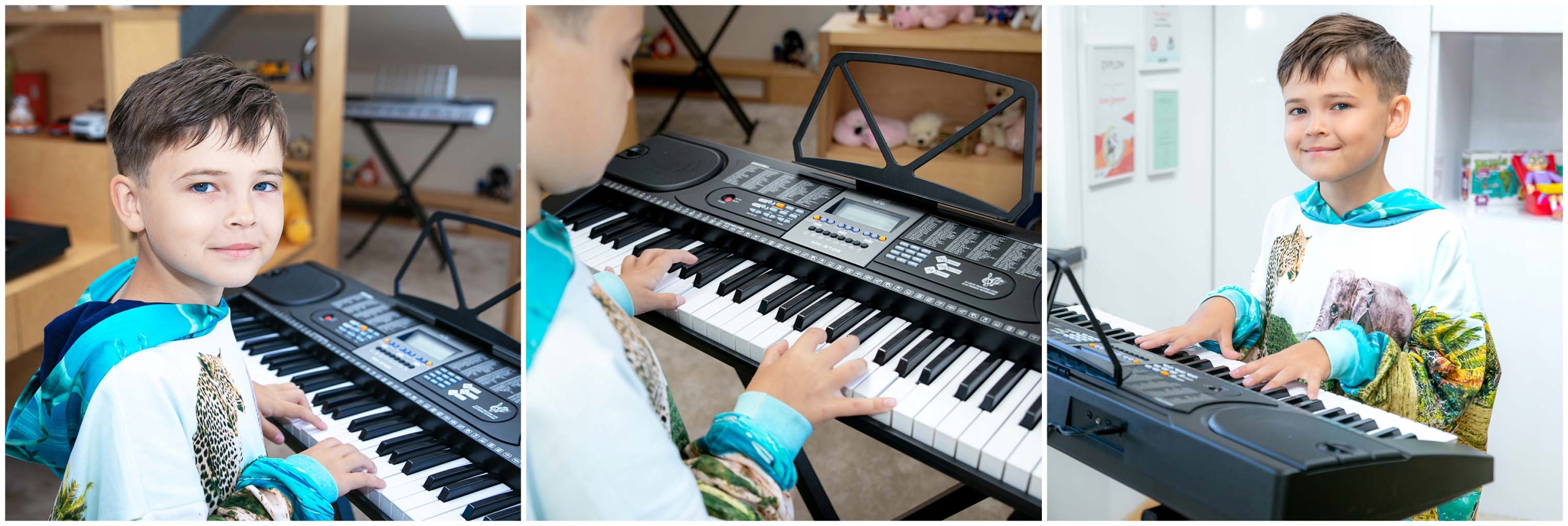 DUŻY KEYBOARD ORGANY PIANINO DO NAUKI 61 KLAWISZY +MIKROFON +STATYW +GRATIS Zasilanie sieciowe