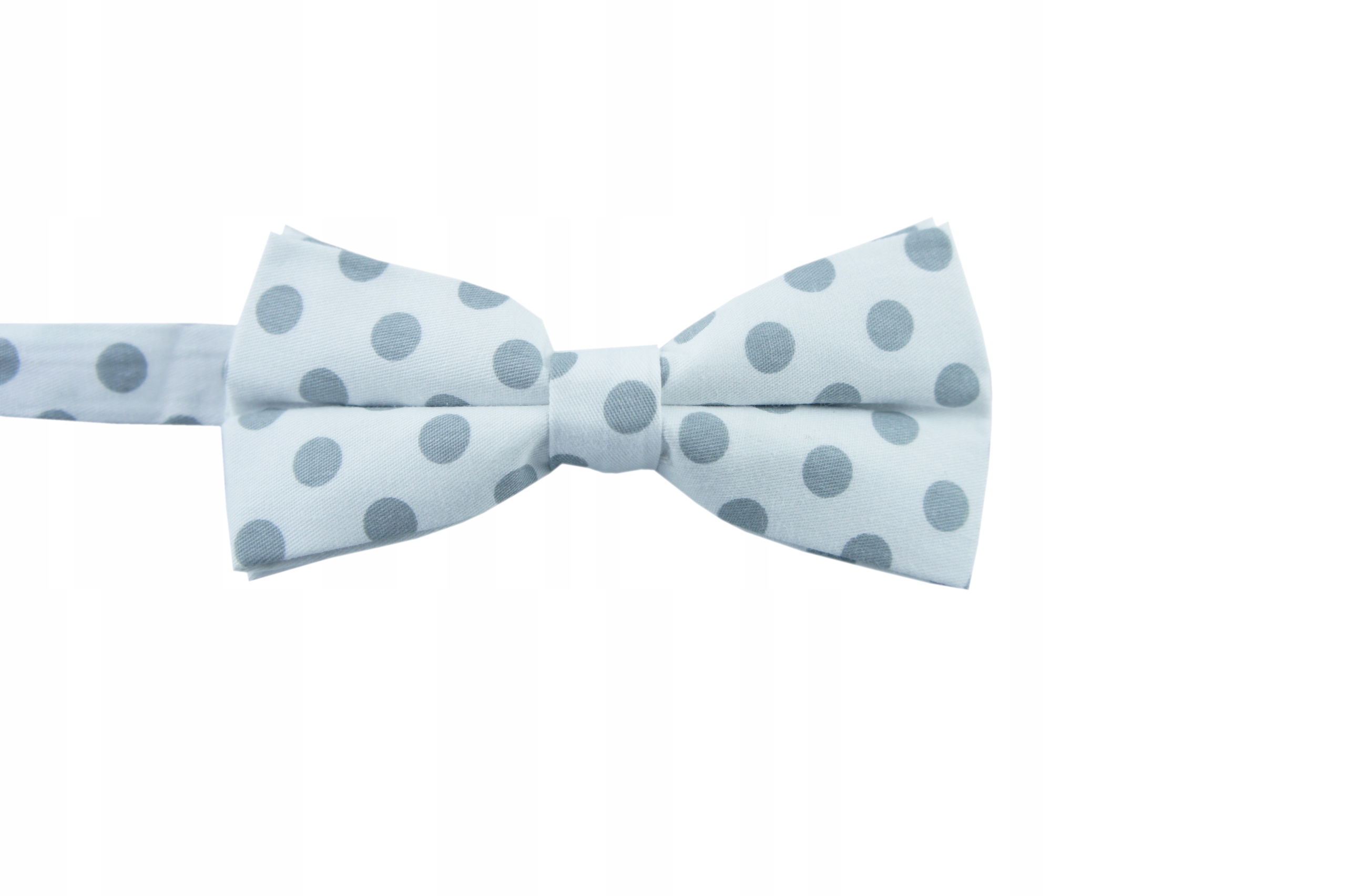 

Muszka/ mucha męska W Grochy Groszki szara biała