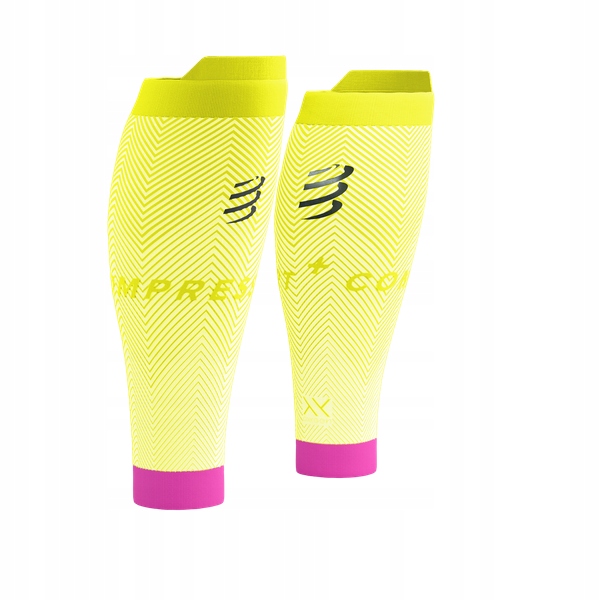 Compressport opaski kompresyjne na łydki R2 3.0 Oxygen neonowe (Rozmiar T1)