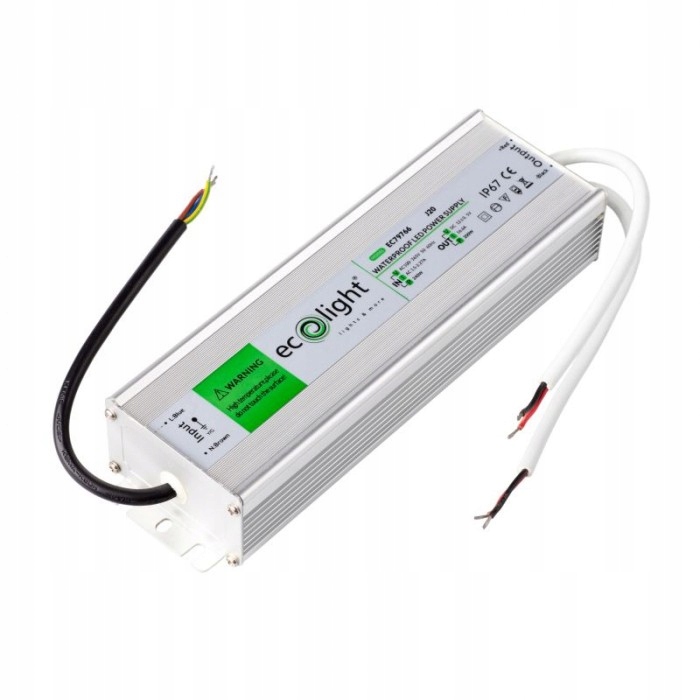 

Zasilacz 12V 200W 16,6A wodoodporny taśm Led IP67