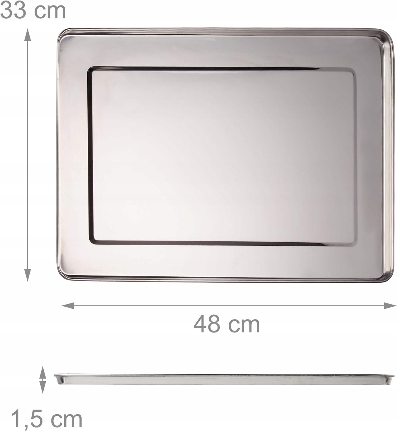 Taca Metalowa patera do serwowania zestaw 3szt Relaxdays Rodzaj taca