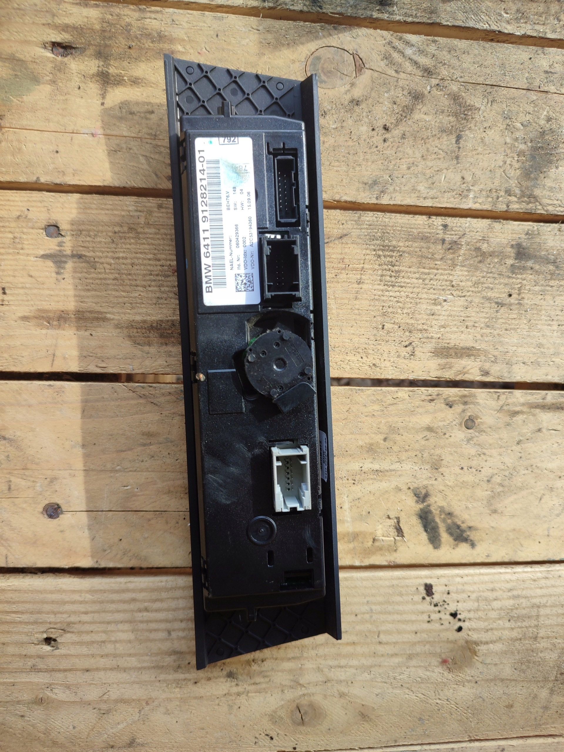 panel ovládání klími klimatizaci BMW E90/91 9128214