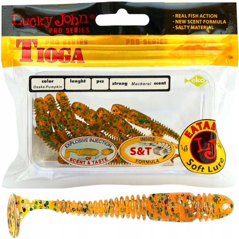 Guma Ripper Lucky John Tioga 2.9' 7.4cm PA19 Osaka Pumpkin 7szt Na Sandacza