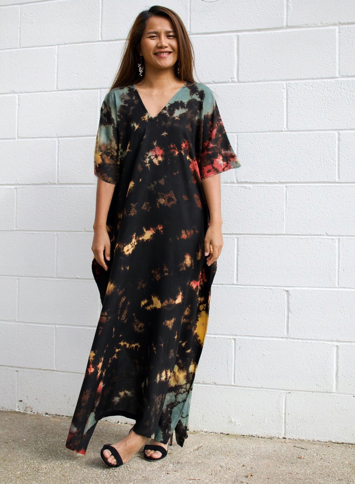 PAREO TUNIKA BOHO LETNIA SUKIENKA DŁUGA NARZUTKA Materiał dominujący poliester