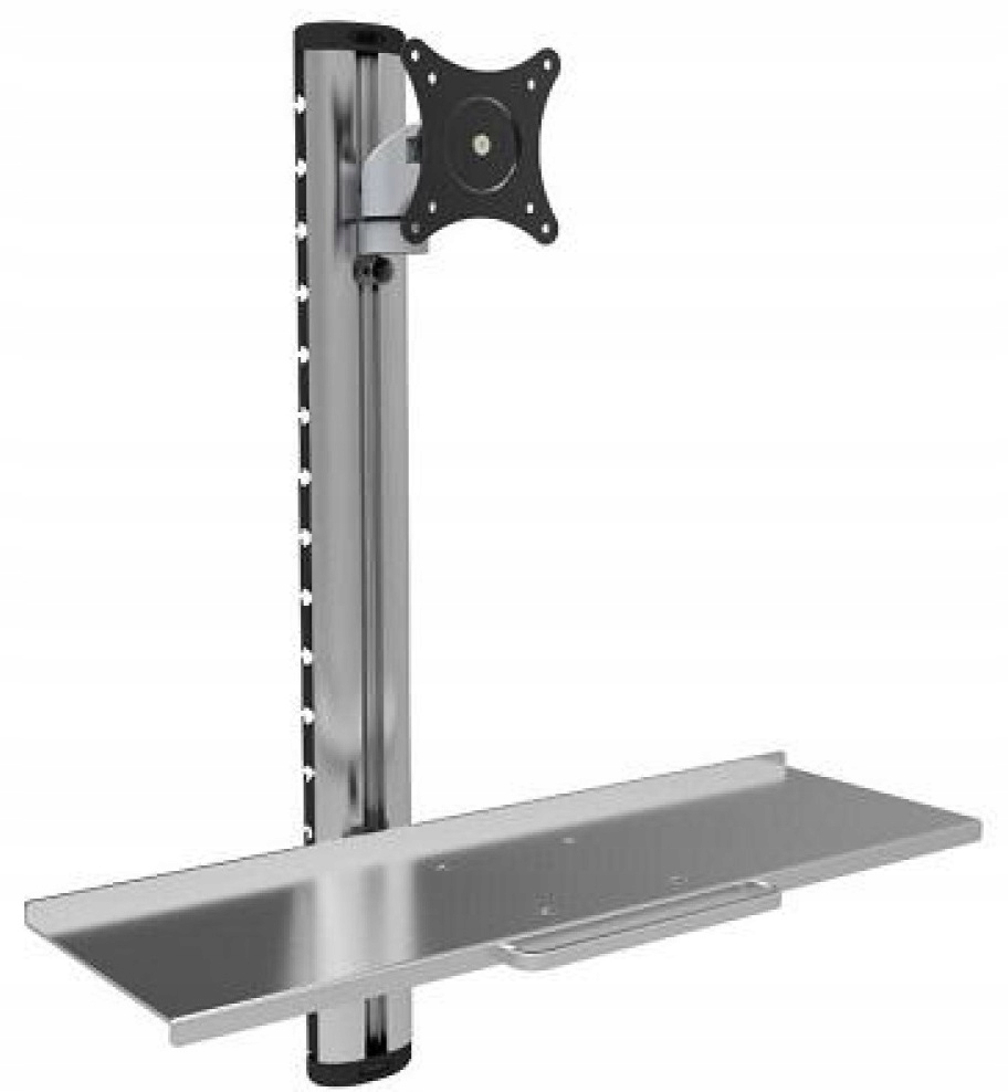 Techly 028276 Uchwyt ścienny do monitora 15-27 z półką klawiatury
