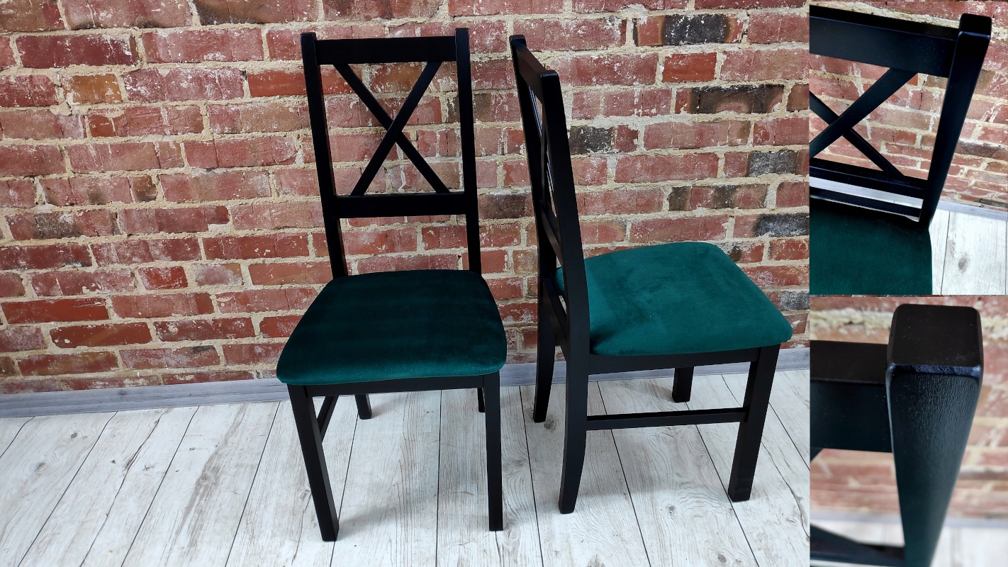 Stół rozkładany 80x120/150 i 4 krzesła do kuchni Szerokość siedziska 43 cm