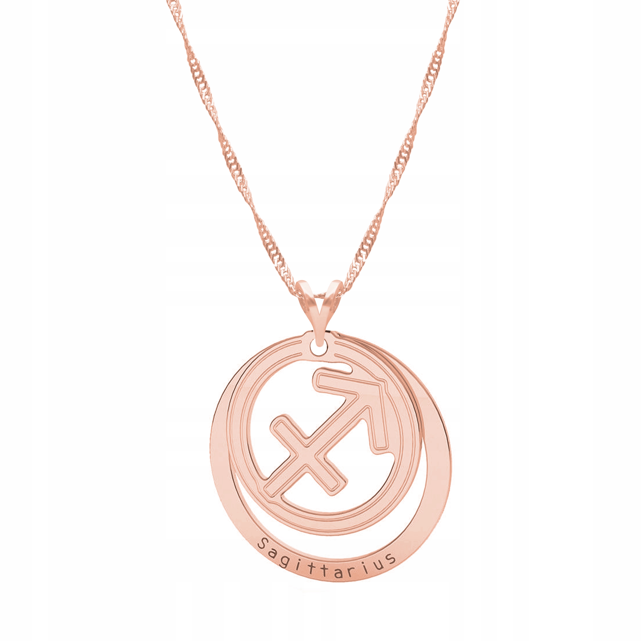 Řetízek zlatý náhrdelník 925 Střelec