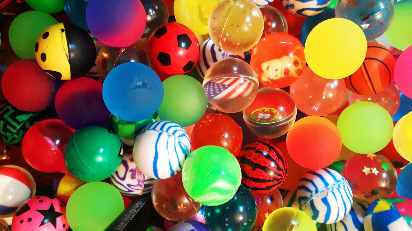 Piłka kauczukowa piłki kulka kauczuk 32mm 100 szt.