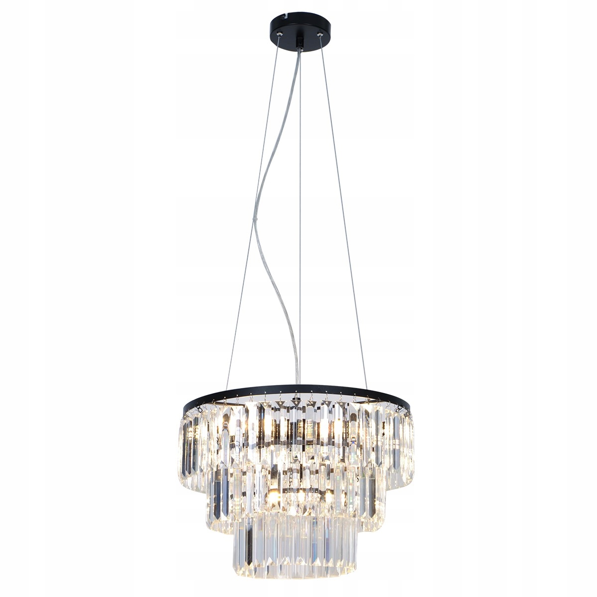 Lampa Wisząca Do Salonu Kryształ Szklana Zuma Line Tifanny Chrom P171274