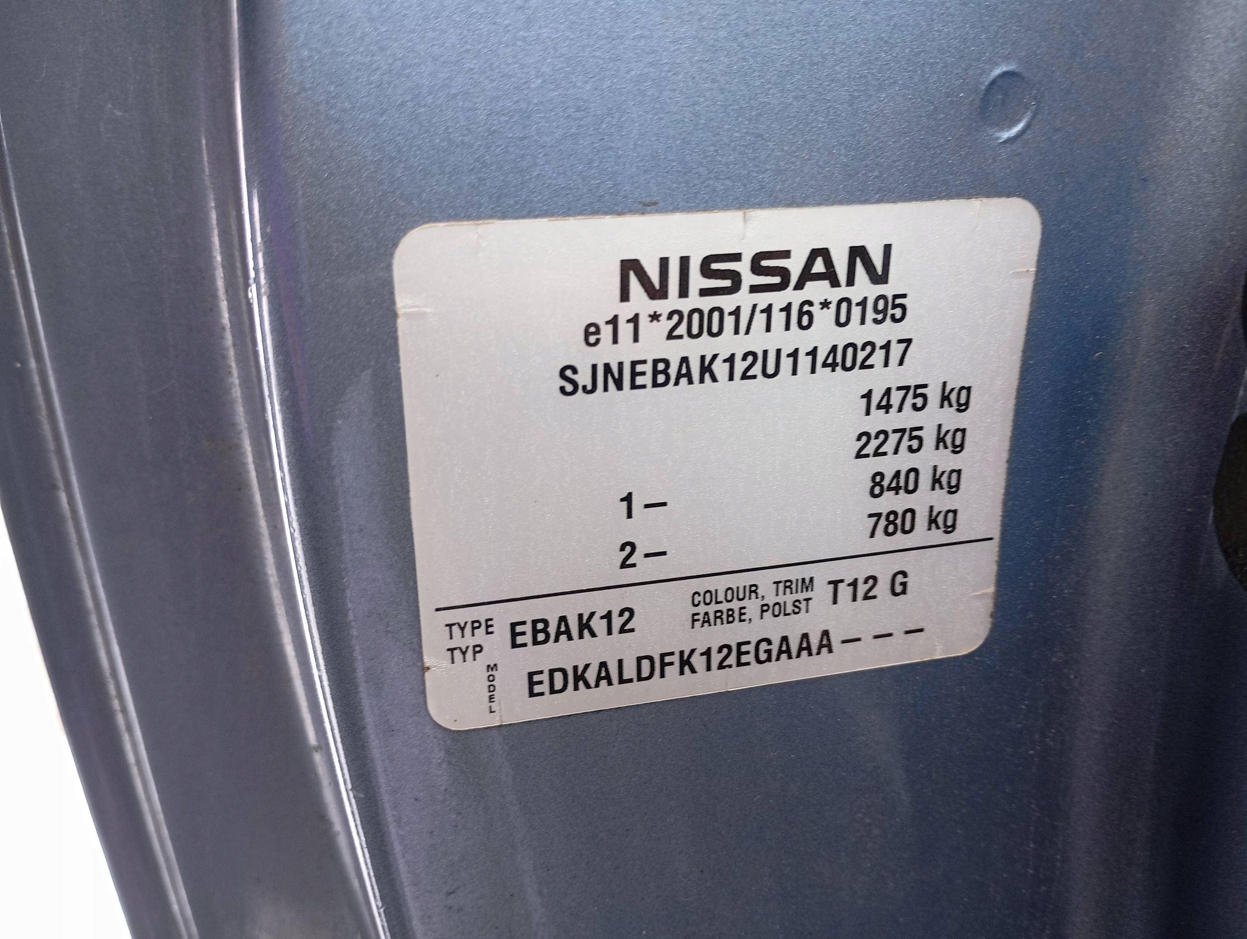 NISSAN MICRA 3 III K12 fender front front right T12 G