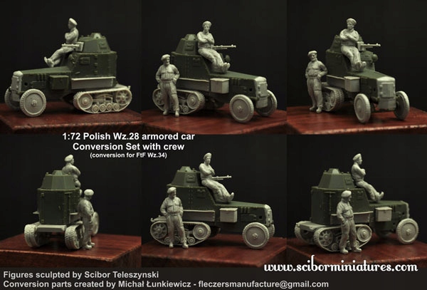 Scibor 72HM0029 1/72 polský Wz.28 Konverze s osádkou