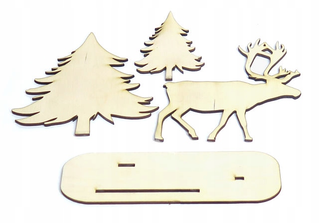 ŚWIĘTA OZDOBA DEKORACJA JELEŃ 2x CHOINKA 3D MC42 Kod producenta MC42