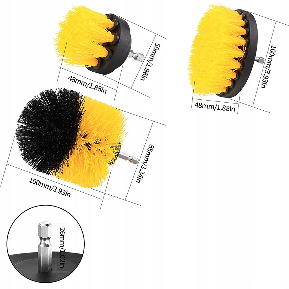 SZCZOTKI SPRZĄTAJĄCE CZYSZCZĄCE WIELOZADANIOWE NA WIERTARKĘ WKRĘTARKĘ PADY Kod producenta 05233