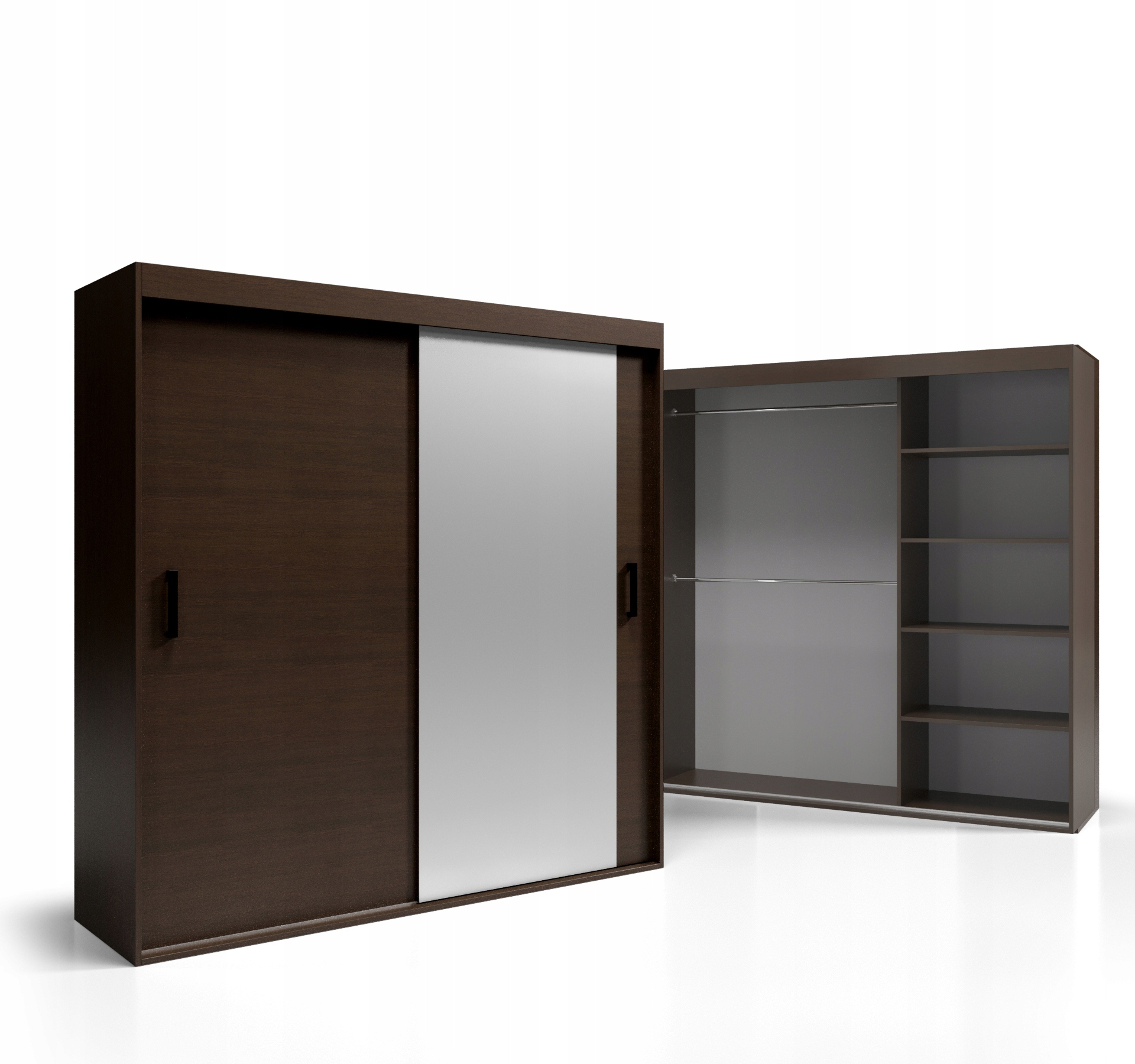 Skříň s vybavením police tyče 190x230 Deska 18 mm Zrcadlo VSZ39 O-sofa