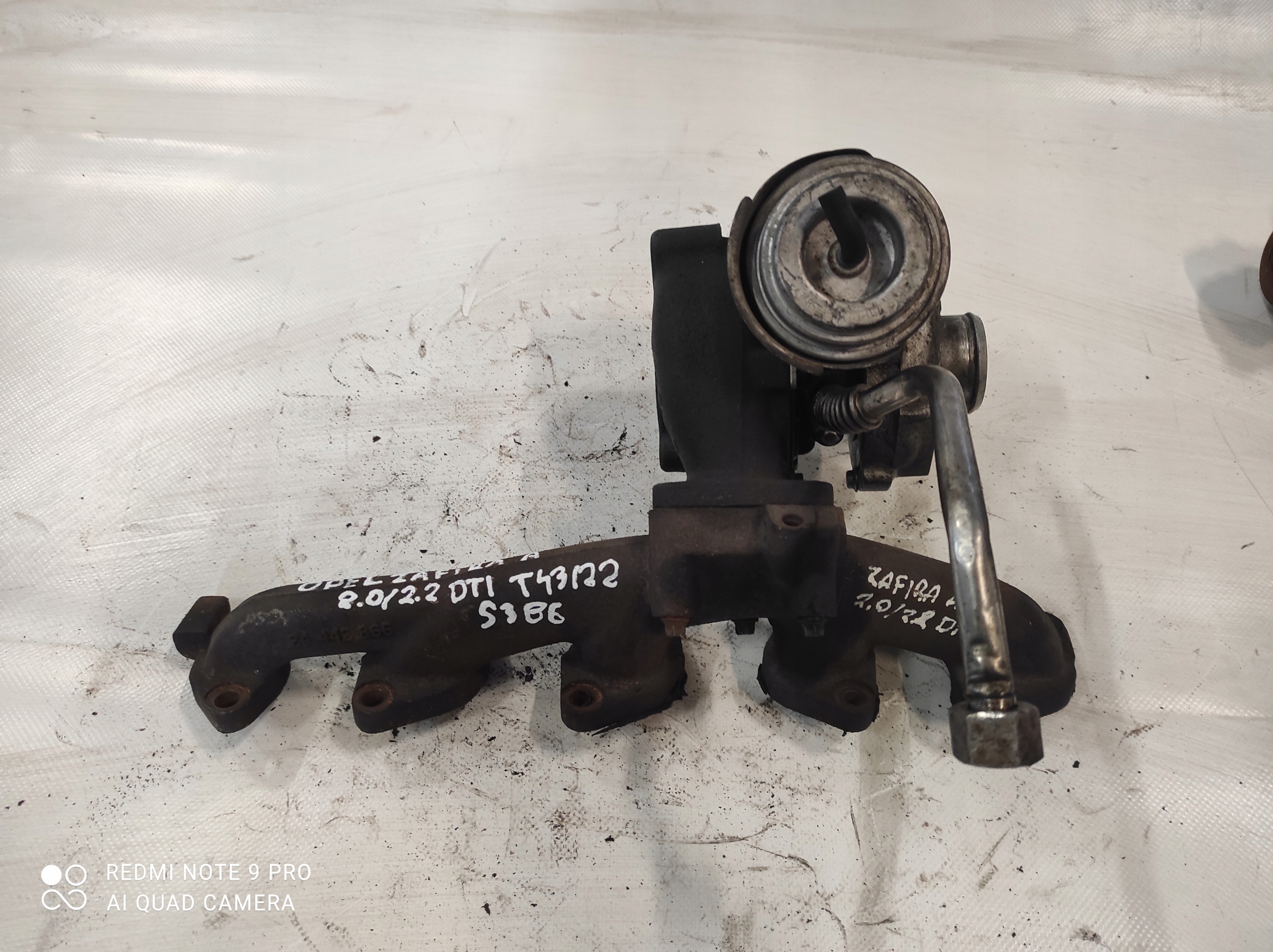 turbo TURBO OPEL ZAFIRA A 2.0 DTI