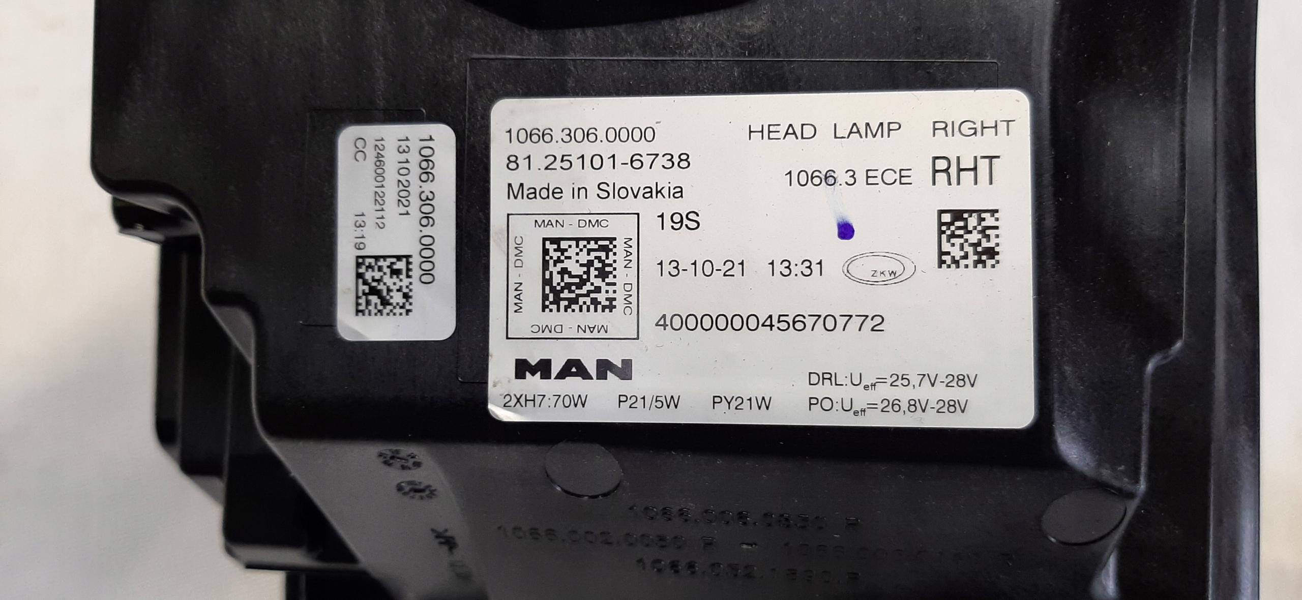 Reflektory MAN TGX FULL LED 81251016837 38 Rodzaj świateł mijania LED