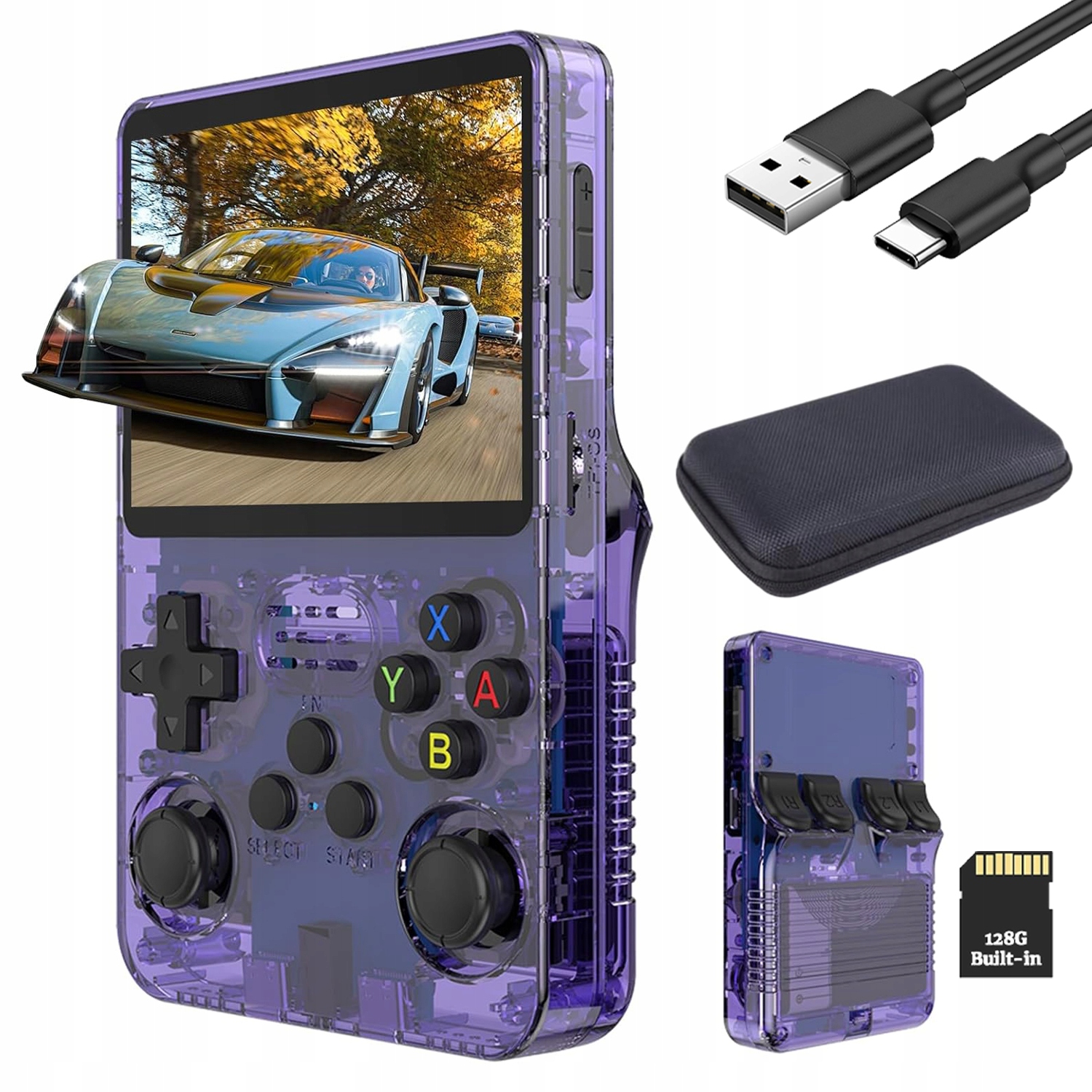 PRZENOŚNA MOBILNA KONSOLA DO GIER RETRO GRA ELEKTRONICZNA EMULATOR 32G+128G