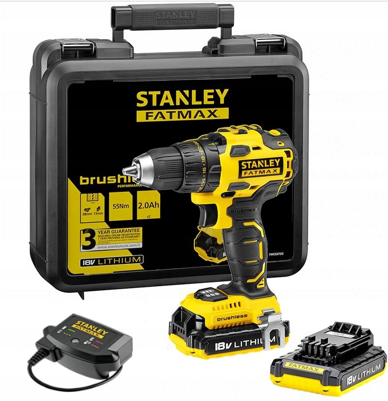

Stanley Wkrętarka Bezszczotkowa 18V KFMCD607D2K